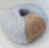 Пряжа INCA TOPS ALPALOOP (27, бело-голубой) Состав: 89% альпака суперфайн, 11 % полиамид; 50г/250м