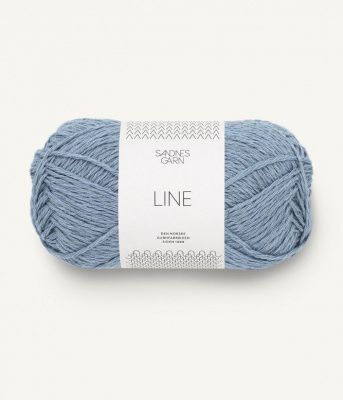 Sandnes Garn Line (bla hortensia 6032)  53% хлопок, 33% вискоза, 14% лен 50 гр/110 м