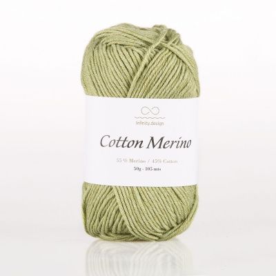 Infinity Cotton Merino (9544 OLIVE GREEN) 55% мериносовая шерсть, 45% хлопок  50гр/105 м